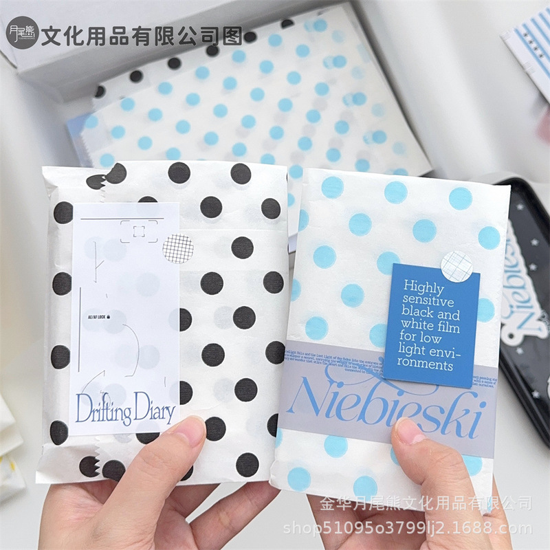 ins风彩色圆点纸袋出卡礼物打包diy大容量平价博主同款装饰礼品袋|undefined