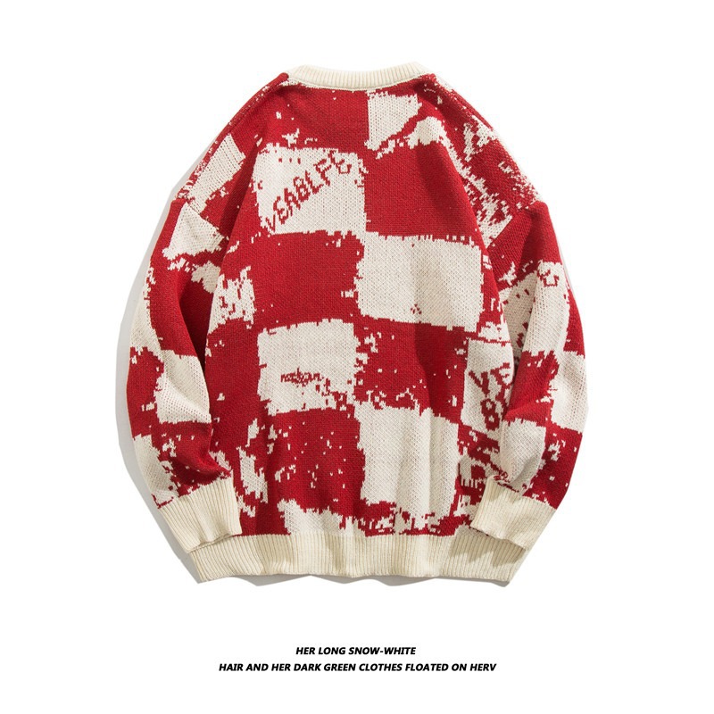 Demi-season retro design colored trend knitted brand sweater for men…