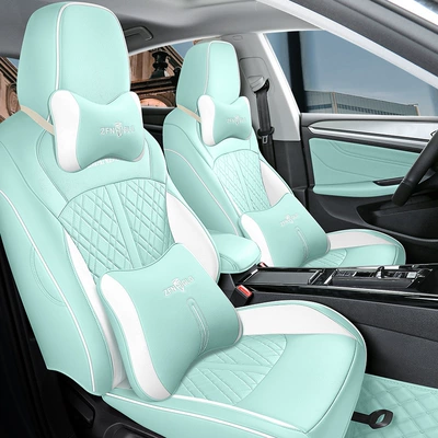 Modelə uyğun (Original) oturacaq örtükləri – Lingdu L Special Car Seat - elegant-green-full-leather-deluxe-edition-remarks-model-year-rear-half-pack
