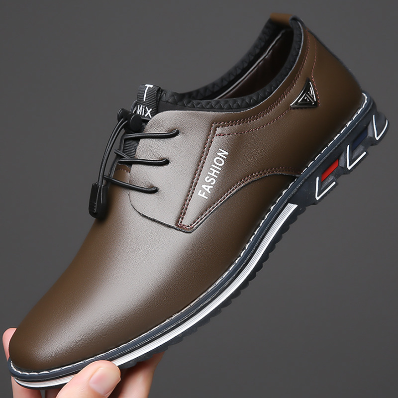 Men Oxford Synthetic Leather Leather Round Toe Office Footgear_voghion.com