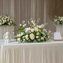 婚礼签到桌花宴会花艺森系婚礼空调冰箱顶花商场橱窗装饰摆花