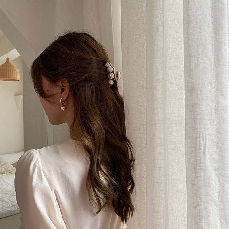 Simple Style Geometric Artificial Pearl Handmade Hair Claws 1 Piece display picture 7