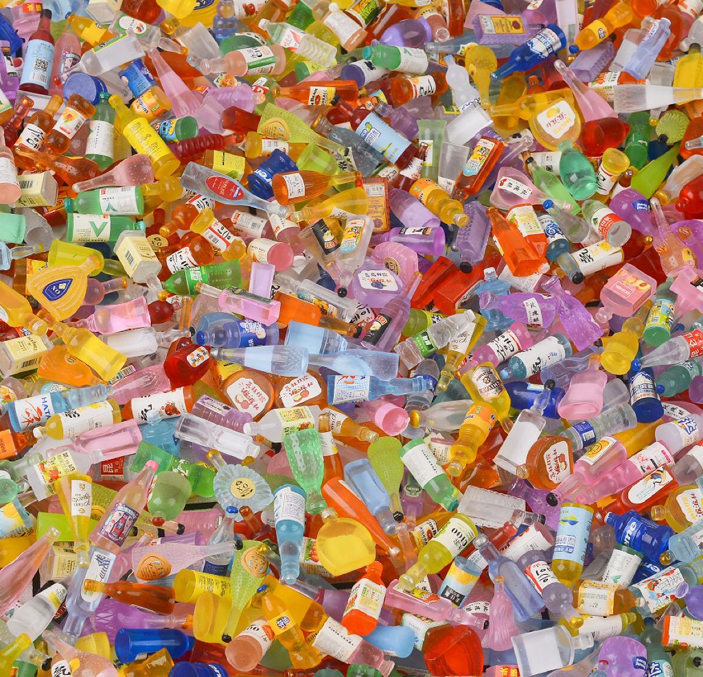 Simulación de miniatura comida juega mini botella de vino modelo de botella de bebida DIY material de resina accesorios para el hogar