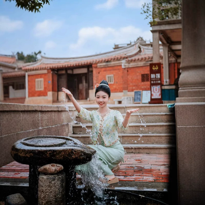 Юньнань Сишуанбаньна Xiaojia Dai костюмы этнический стиль небольшой свежий набор китайская женская одежда для отдыха