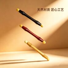 天然檀木竹节按摩棒双头牛角珠点穴棒全身肩颈手脚放松按摩器
