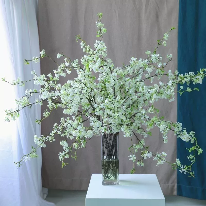 Имитация цветов Снежная ивовая ваза шелковый цветок в гостиной