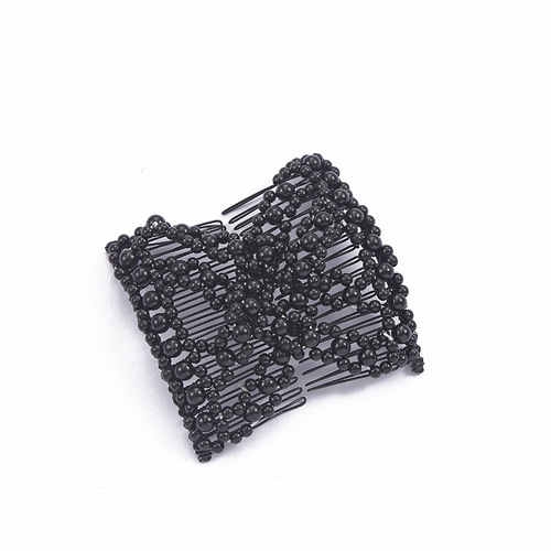 European and American creative elastic hair comb magic hair artifact cross-border versatile hair comb pearl braided bow hairpin