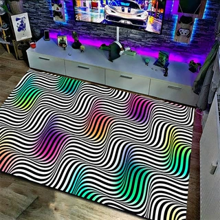 跨境3D视觉电竞水晶绒地毯电竞酒店耐磨耐脏家用商用可代发大尺寸