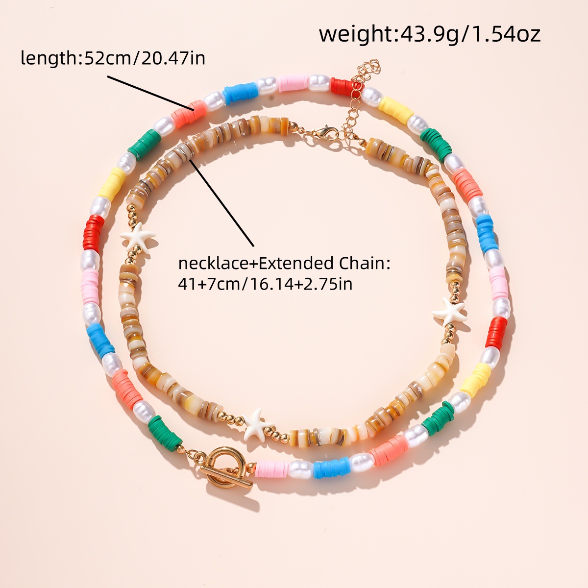 Starfish Marine Style Imitation Pearl Copper Zinc Alloy Necklace Wholesale display picture 1