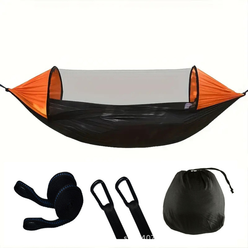 Automático de apertura rápida con mosquiteros hamaca al aire libre simple y doble tela de nylon barra de campamento anti-mosquitos tipo de suspensión image 11