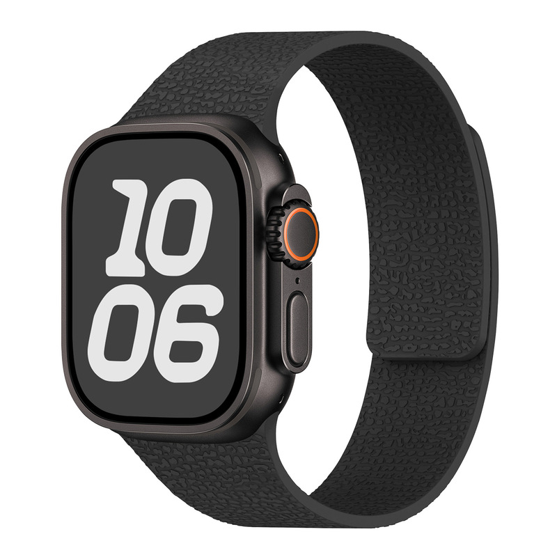 Apple Watch1-11世代/Ultra1-3/SE3に適しています。ライチ柄のソフト磁性シリコンストラップです。|undefined