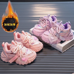 Baby pendant velcro cotton shoes sneaker little girl winter fashion love leather casual shoes warm children