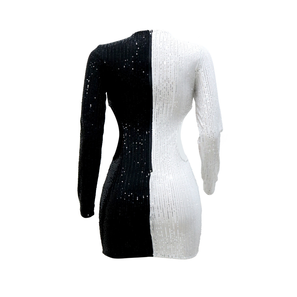 Hollow Stitching Slim Dress NSCYF92147