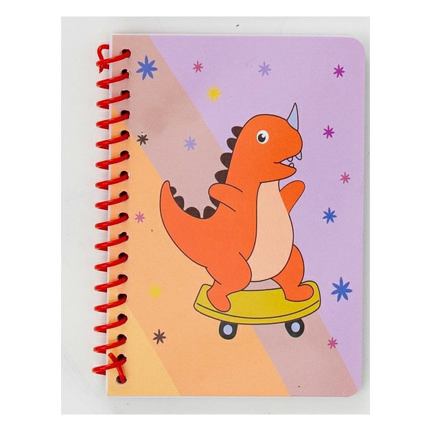 A6 dibujos animados lindos de plástico bobina sola lateral transversal línea interna de bolsillo de estudiantes portátil bobina de cuaderno de notas
