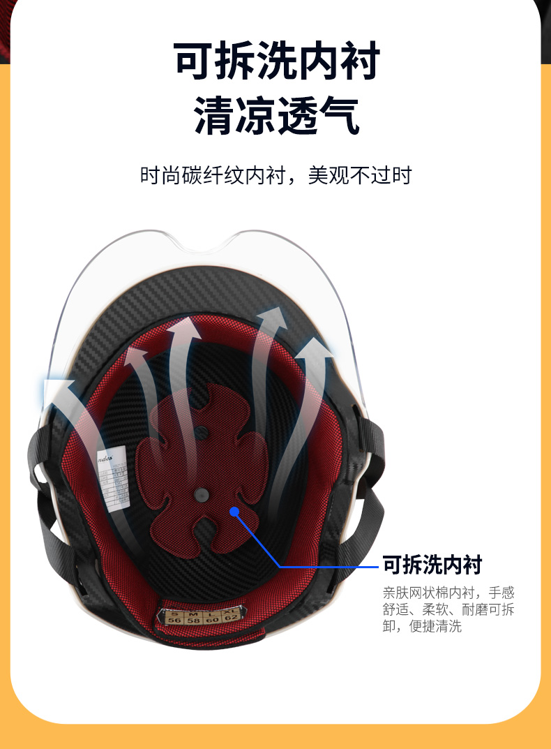 3C Certified Electric Vehicle Helmet, Motorcycle Helmet for Men and Women, Suitable for All Seasons, Summer Sun Protection Half Helmet, Safety Helmet That Doesn'T Flatten Hair