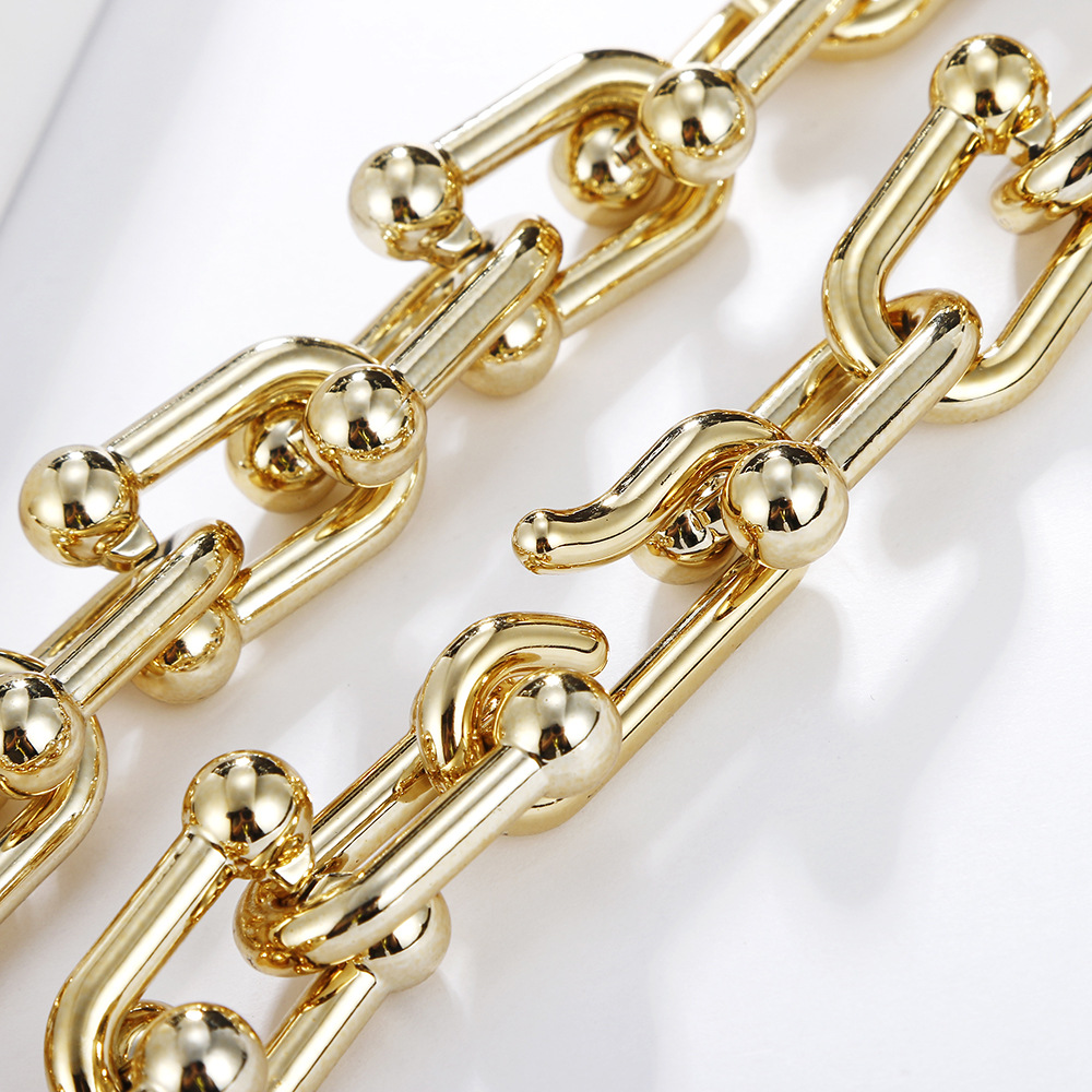 Wholesale Jewelry Fashion U-shaped Stitching Chain Bracelet Nihaojewelry display picture 6