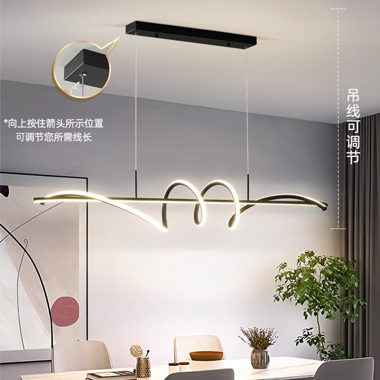 Lámpara del comedor estilo nórdico minimalista moderna lámpara de mesa de comedor creativa personalidad de la cocina barra de luz