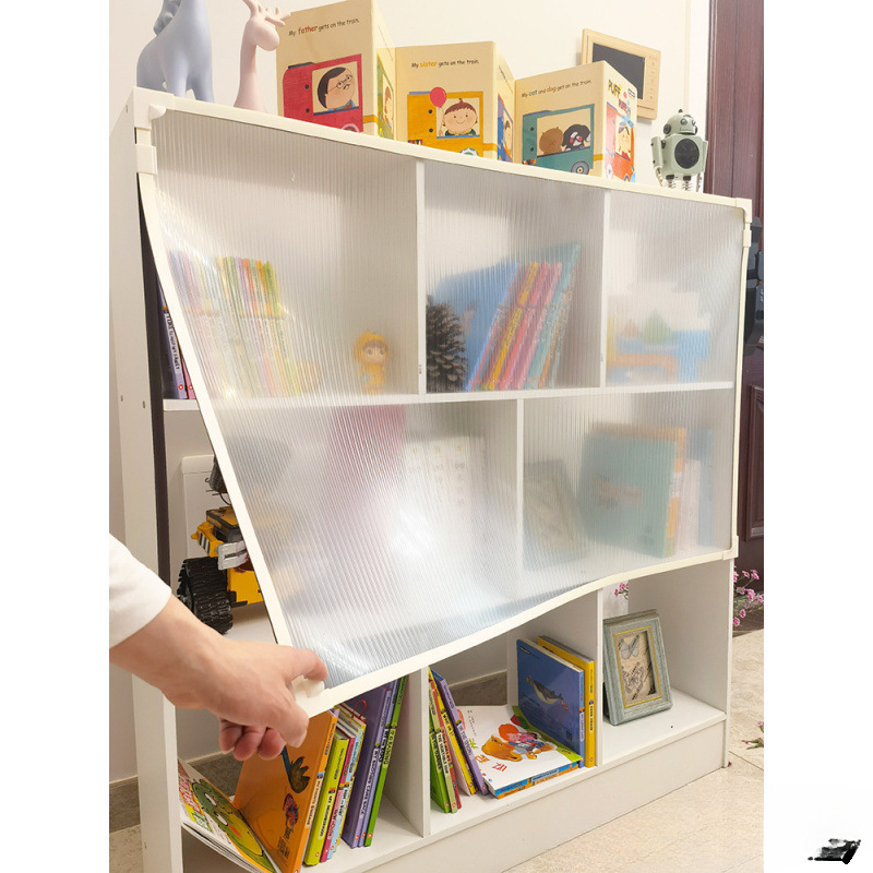 No-Punch Door Curtain, Magnetic Transparent Dust-Proof Bookcase, Cabinet Curtain, Glass Curtain