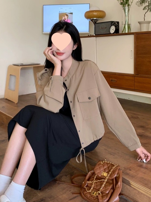 秋装搭配一整套大码胖遮肉显瘦工装外套连衣裙子减龄两件套装女|undefined