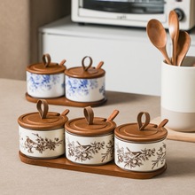 法式高颜值调味罐家用厨房盐罐套装辣椒罐陶瓷调料罐味精调料盒