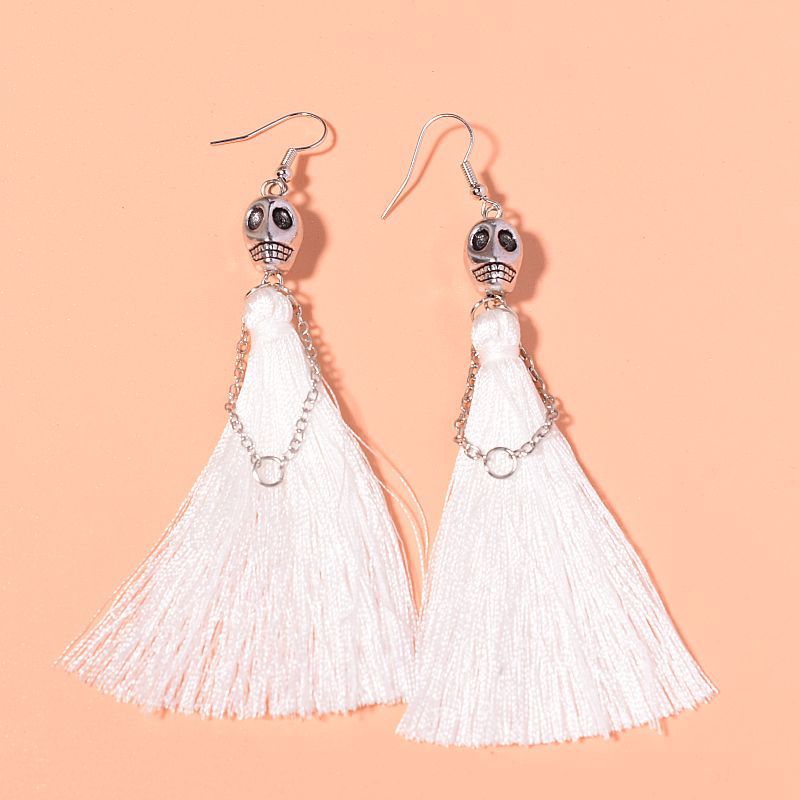 25g Weight Iron Ear Needle Material Drop Earrings Classification 1 Pair Quantity Holiday, Festival Occasion Zinc alloy Material Halloween Festival Solid Color Pattern Women's Gender Plating Design Punk Style 1 Pair Halloween Punk Solid Color Plating Zinc Alloy Drop Earrings 6