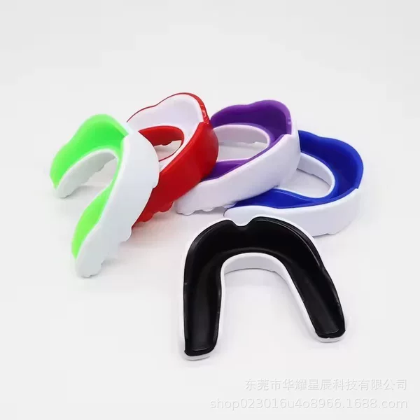 Two-Color Mouthguard for Adults and Children with Dental Box, Food-Grade Eva Sports Safety Boxing Mouthguard