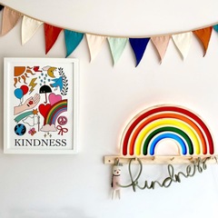 Ins Nordic style handmade painted rainbow blocks night light for children's room decoration ambiance light photography prop