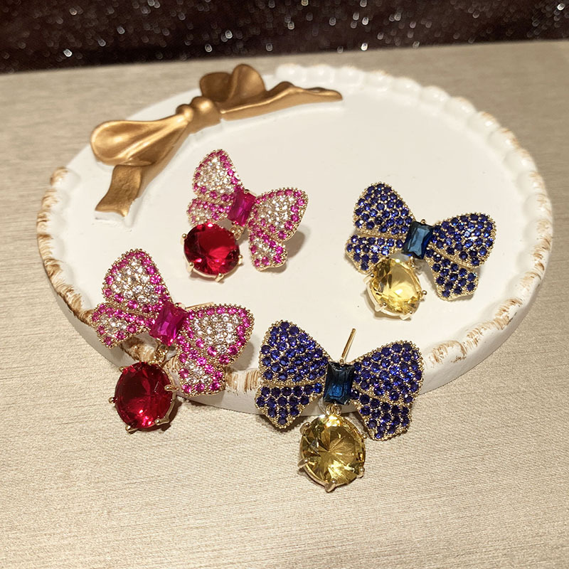 Fashion Candy Color Bow Stud Earrings display picture 6