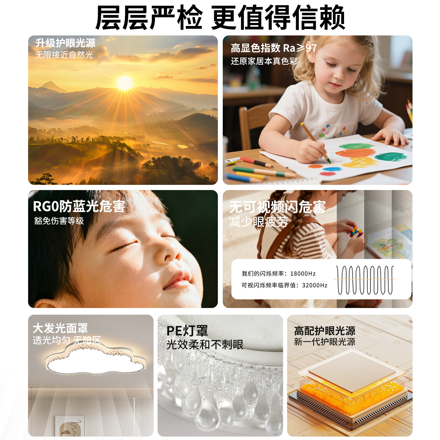 Luz de techo del dormitorio 2026 nueva luz de techo de la habitación de los niños crema viento creativo luz de cristal de nube luz de sala de estar 717L