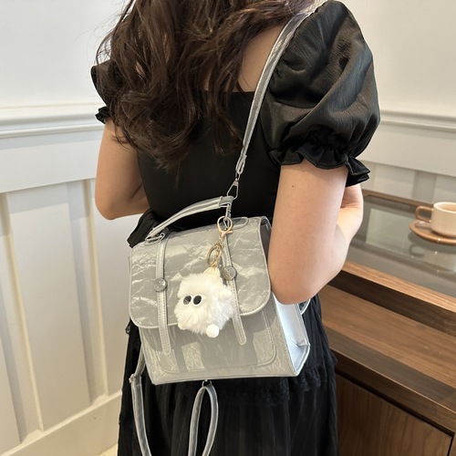 Niche French women's bag 2024 new summer backpack casual hand carry large capacity personalized fashionable backpack