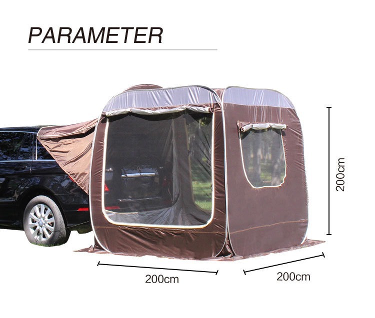 Car Rear Extension Tent, Automatic Tent Beside the Car, No Need to Set Up, Quick-Open Self-Driving Tour Camping, Ultra-Light Camping Awning