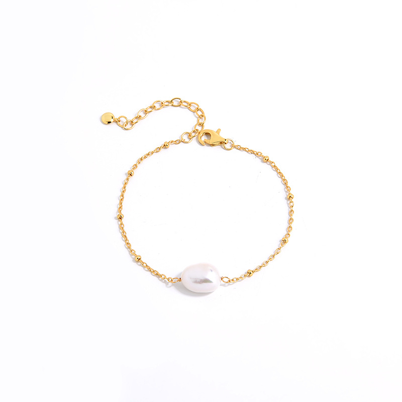 Freshwater Baroque Pearl Bracelet Image 1