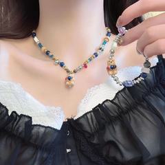 甘いクールなカラービーズの熊の陶磁器のペンダントのネックレスのブレスレットの女性の子供の趣味のドーパミンの鎖は潮の卸売りを飾ります。