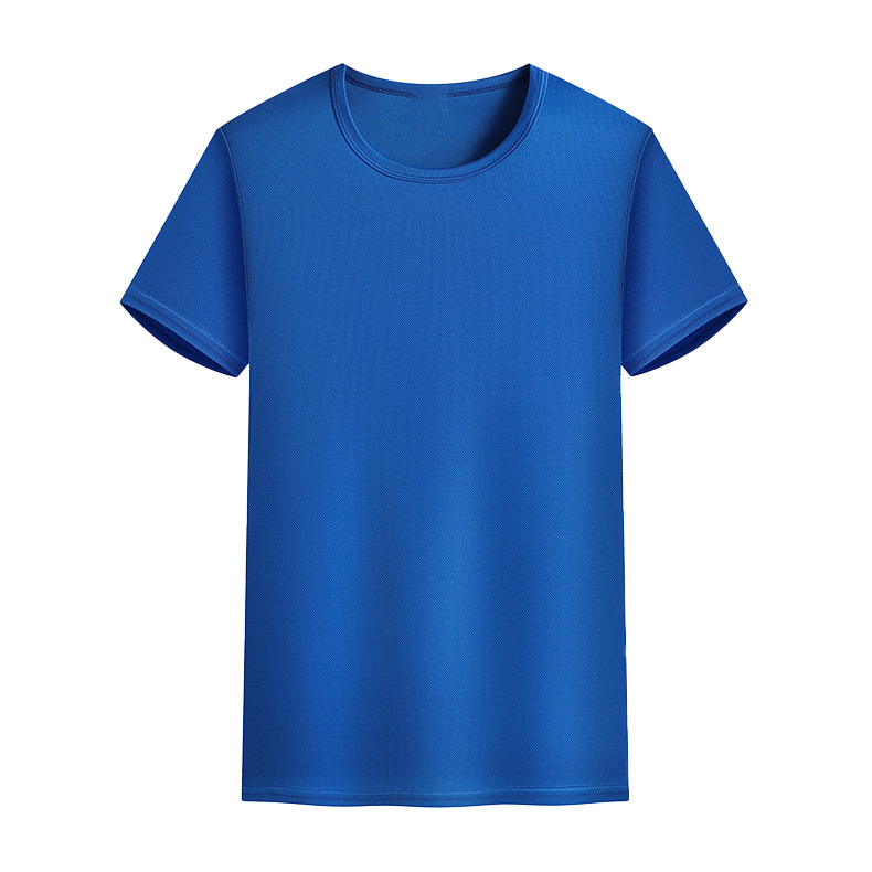 Uniforme de clase de deportes de cuello redondo Uniforme de equipo Uniforme de grupo Camisa publicitaria Camisa electoral Camiseta de manga corta de secado rápido Ropa de trabajo personalizada