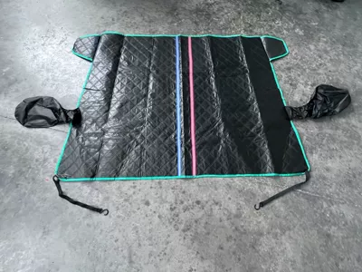 Car snow shield Window Cover, Anti-Snow and Anti-Freeze Cover - large-blue-and-red-middle-strip