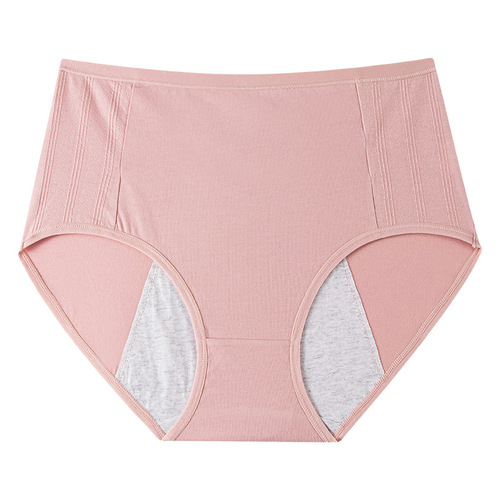 Women's menstrual period underwear, leak-proof and safe, mid-high waist, pure cotton, antibacterial menstrual period sanitary pants, large size 200 pounds