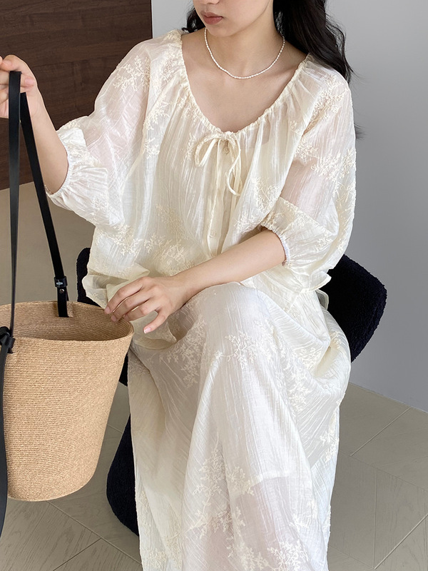 江左優しいレース刺繍帯上着半身スカートセット女性夏二点セット女装夏高級感1556|undefined