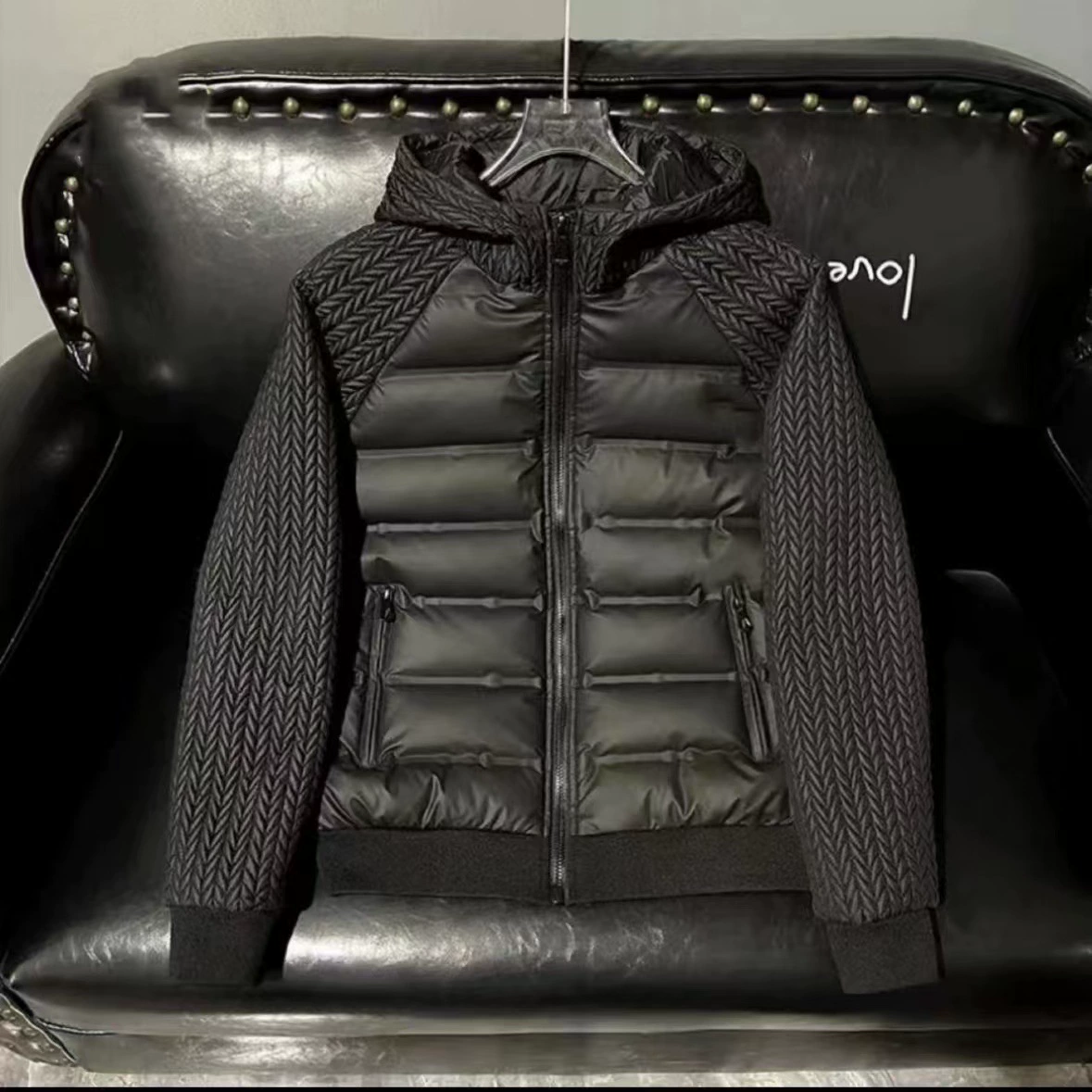 Мужские осенние и зимние новые модные пуховики с дикими капюшоном повседневные легкие и толстые теплые куртки