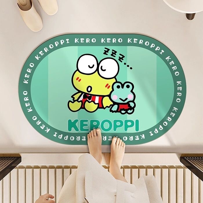 Cartoon Little Frog Diatom Mud Floor Mat Kitchen Bathroom Absorbent Mat Toilet Bathroom Door Non-Slip Quick-Drying Foot Mat