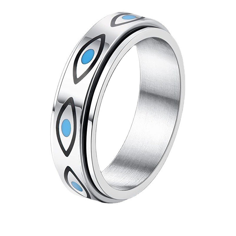 Simple Style Eye Titanium Steel Polishing Rings display picture 6