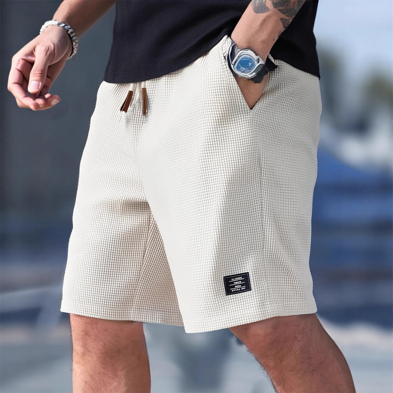 Cross-Border European and American Men's Casual Sports Shorts Summer Versatile Men's Large Size Loose Five-Point Pants Pineapple Plaid Shorts for Men