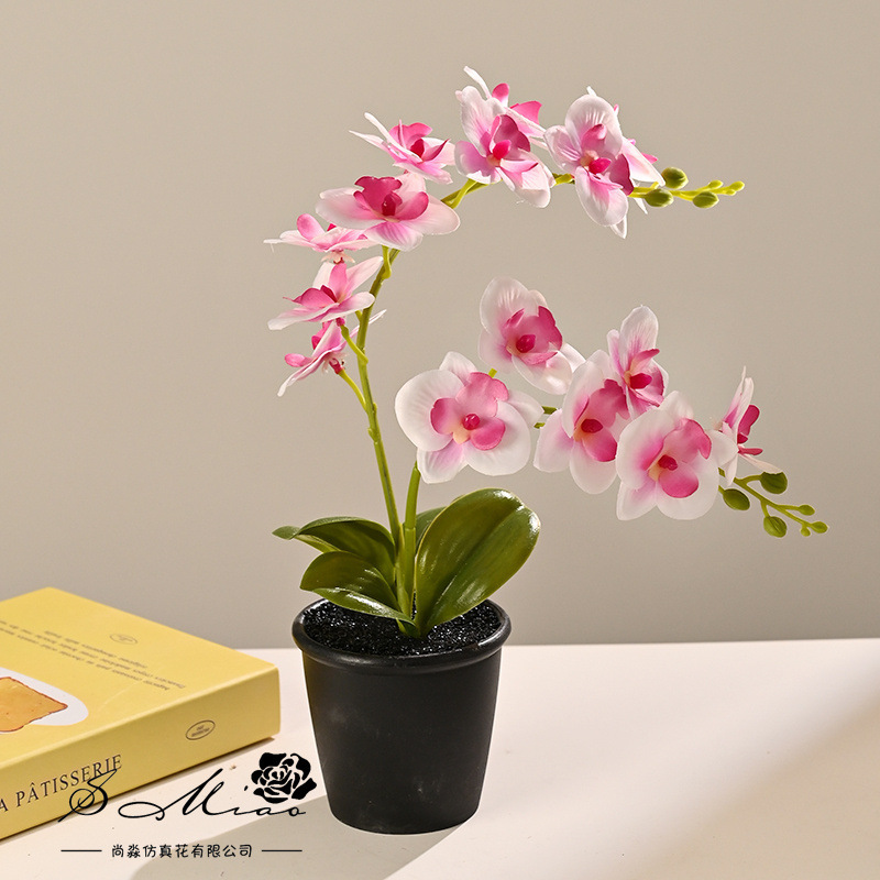 15 tela pequeña orquídea mariposa simulación bonsai decoración del hogar fotografía flores artificiales flores de boda pequeñas adornos flores simuladas
