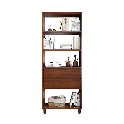 Solid Wood Bookcase Bookshelf Floor Standing Solid Wood Modern Simple Living Room Storage Shelf Household Bedroom Storage Rack Storage Cabinet 