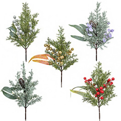 松の針の松の実の単独のクリスマスの緑の植栽の置物のアマゾンの家の置物の生け花の装飾のシミュレーションの松の針