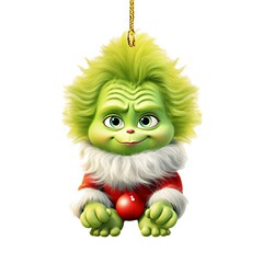 クロスボーダー新 2D グリンチベビーペンダントクリスマス装飾クリスマスツリー装飾アクリルペンダント