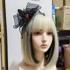 蝶結びの尖った帽子の暗黒のスタイルの甘いクールな風のロックのパンクのハロウィンのパーティーの頭飾りの巫婆の帽子の髪飾り