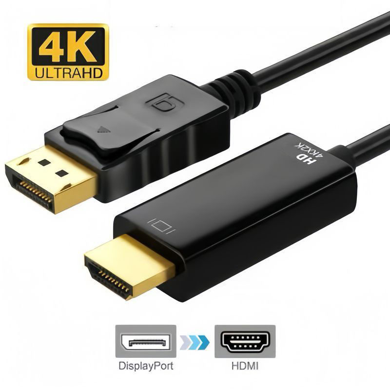 Dp to HDMI Cable Computer Host Notebook Connected to Monitor Screen Tv Signal Cable Hd Converter 4K