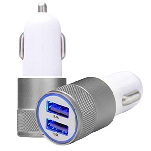 Small steel gun car sufficient 3.1A mobile phone car charger knurled car charger dual USB aluminum alloy car charger