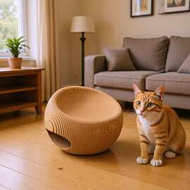 凳子猫窝猫抓板一体耐磨不掉屑磨爪器防猫抓沙发瓦楞纸猫咪抓盆