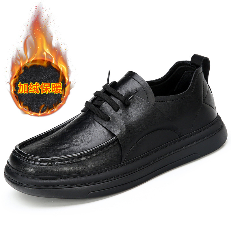 9137 Lace-Up Black fleece-lined